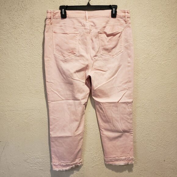 Chico's So Slimming Size 2 Pink  Ponte Pants Zip Fly Tummy Control - Picture 5 of 8